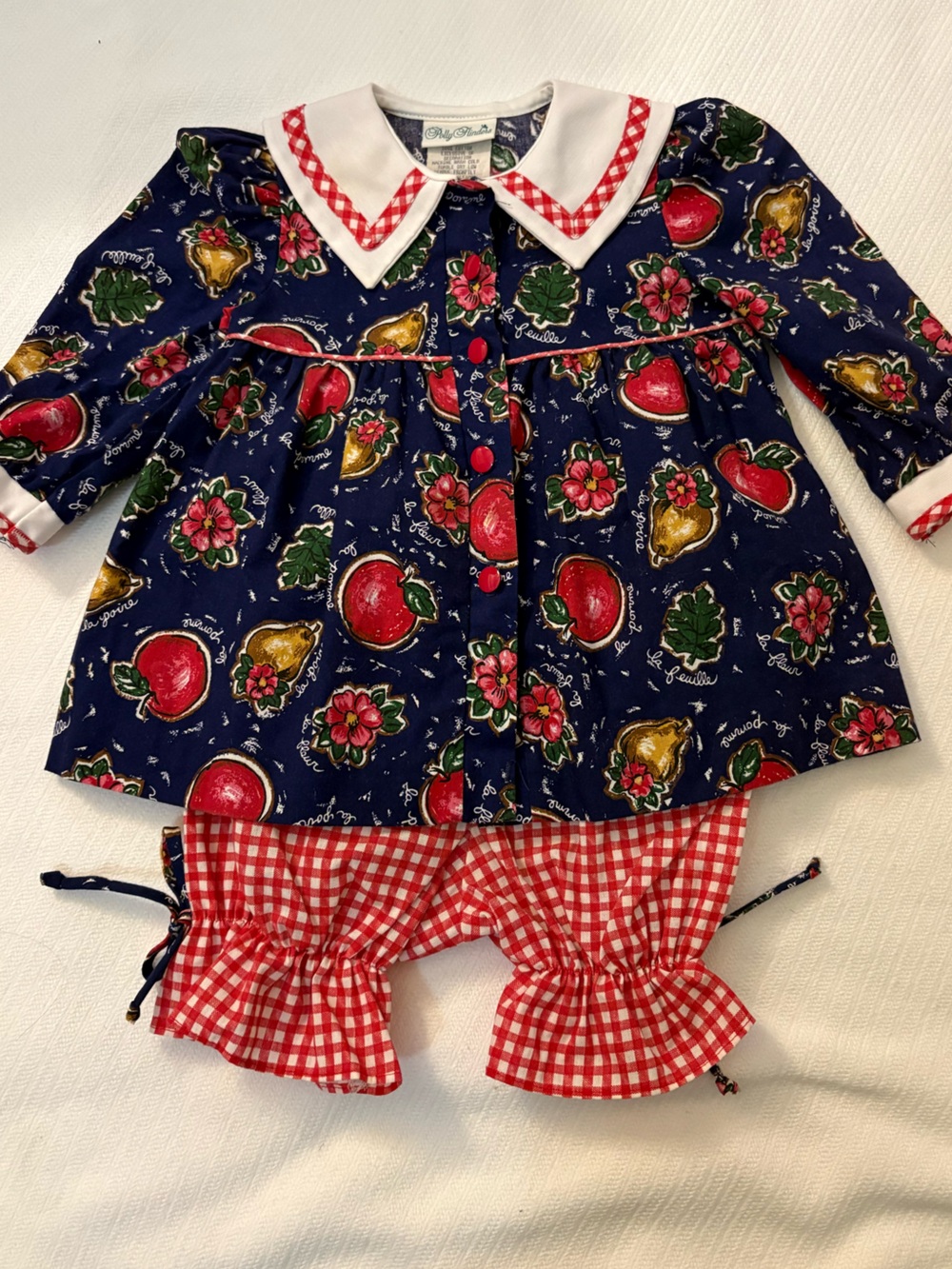 Vintage Polly Flinders 2 piece dress and bloomers outfit - NWOT